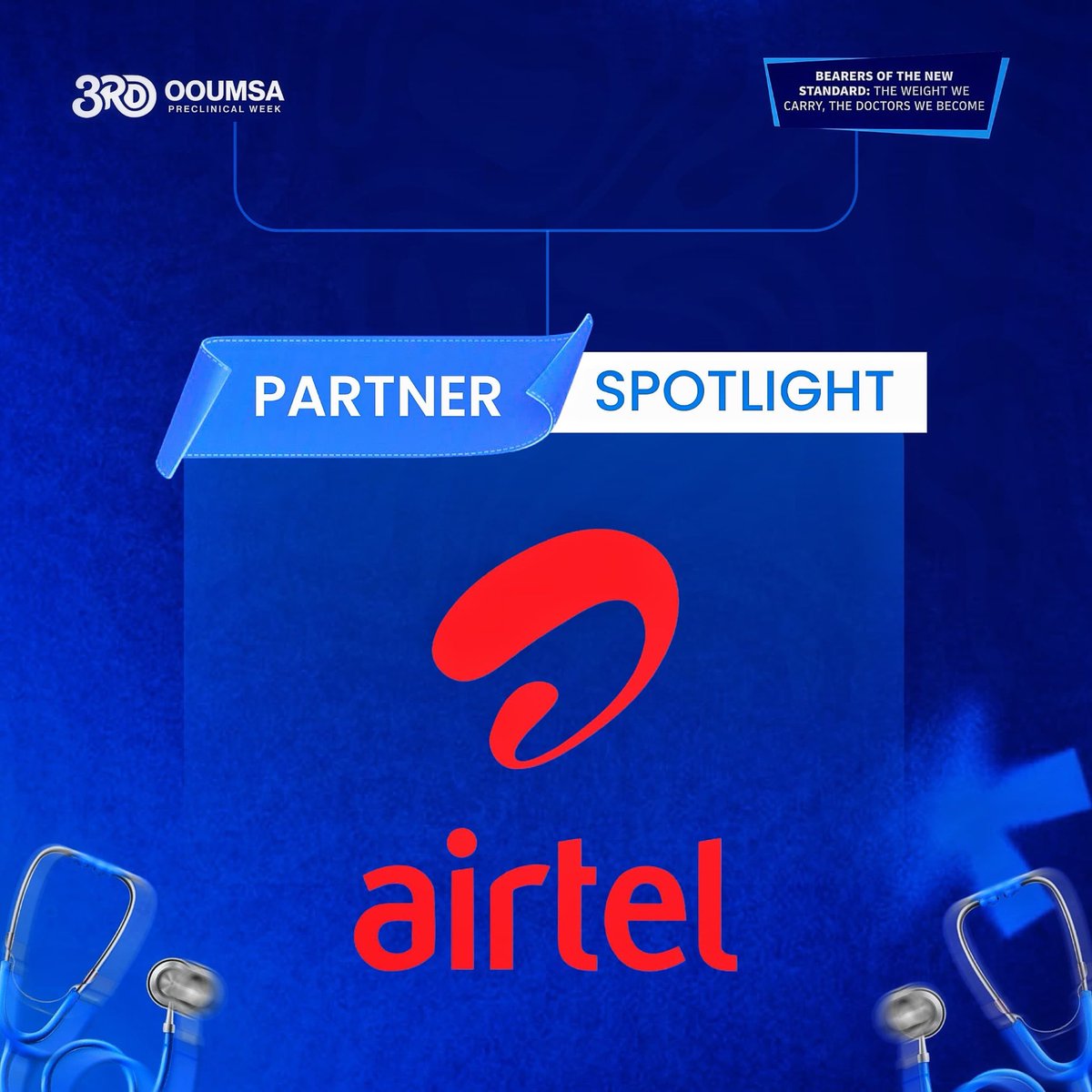 ooumsa's tweet photo. STRONGER CONNECTIONS. BOLDER MOVES. BIGGER IMPACT. 📶✨

Every great journey needs a connection that keeps it moving.
For the 3rd OOUMSA Preclinical Week, we’re proud to spotlight Airtel — keeping us connected, inspired, and ready for everything ahead. 🔴📡 https://t.co/v88yUxC89z
