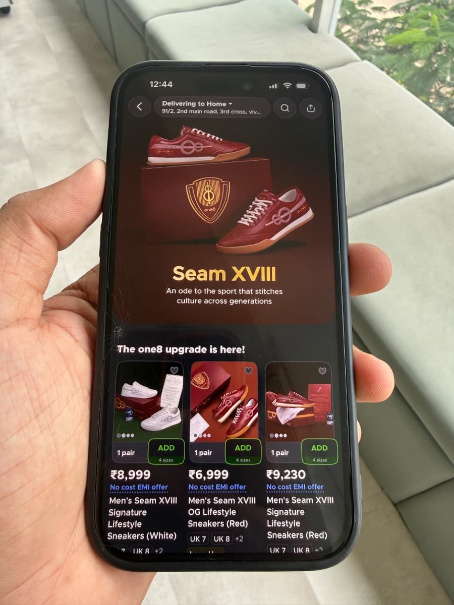 Monabiswas_'s tweet photo. The sneaker alert landed at exactly the wrong time for my wallet and the right time for my squad. #One8OnBlinkit
https://t.co/ZXplhMXWtD