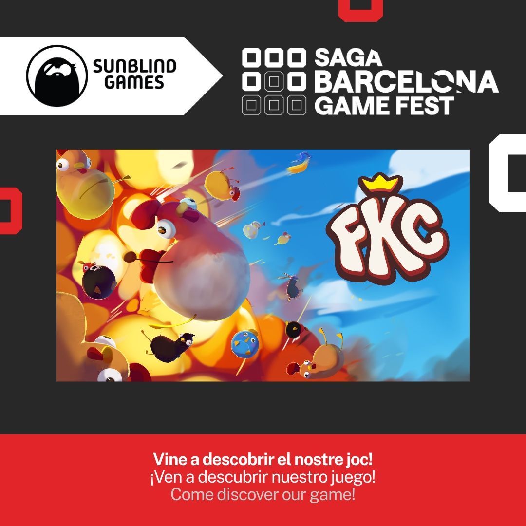 sunblindgames's tweet photo. Barcelona the chickens are coming! 😎​

​📅​From October 9th to 11th, we’ll be bringing FKC: Fighting Krazy Chickens! to @SAGABCNGameFest 

Ens veiem a Barcelona! 🐔 https://t.co/SY72OBpmuq