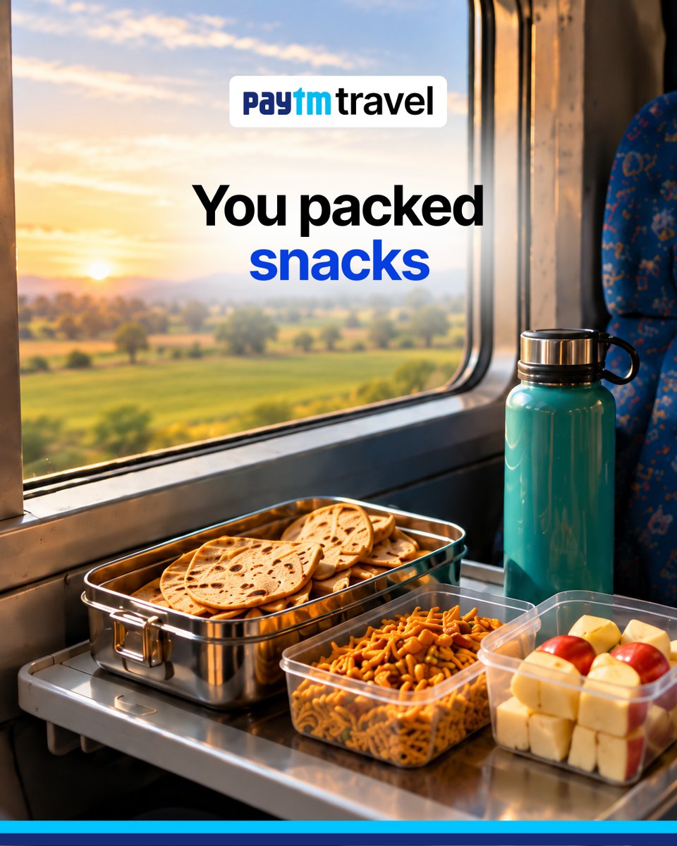 PaytmCheckin's tweet photo. Reaching early is an Indian traveller personality trait. 😂
Checking Flight Status on #PaytmTravel should be too. 💙 https://t.co/vYY9ooOLdx