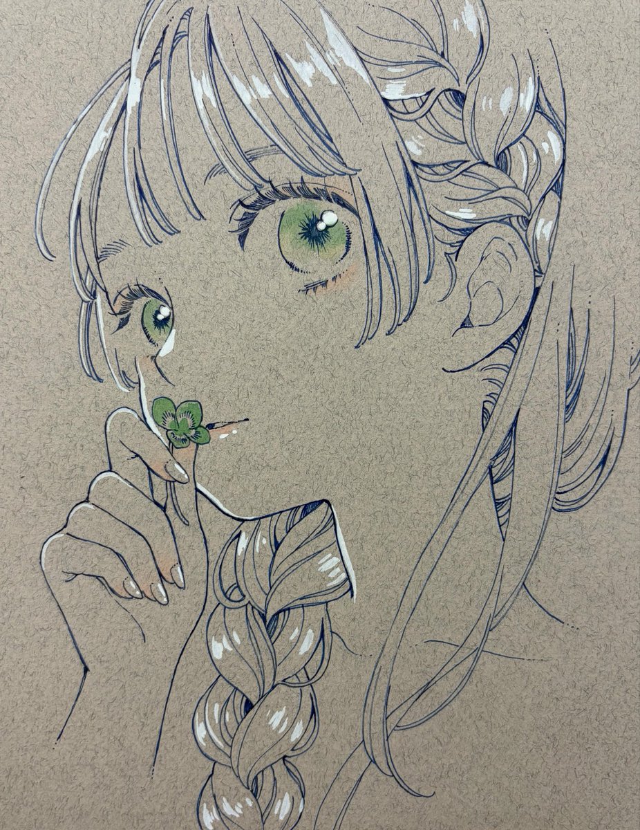 yufushi's tweet photo. ミ・タント　パッド　ブラウントーン4色アソートを使用して、やってみたかった描き方で描いてみました！
ホワイトがはっきり乗るので楽し〜 https://t.co/ydh5r4KVmb