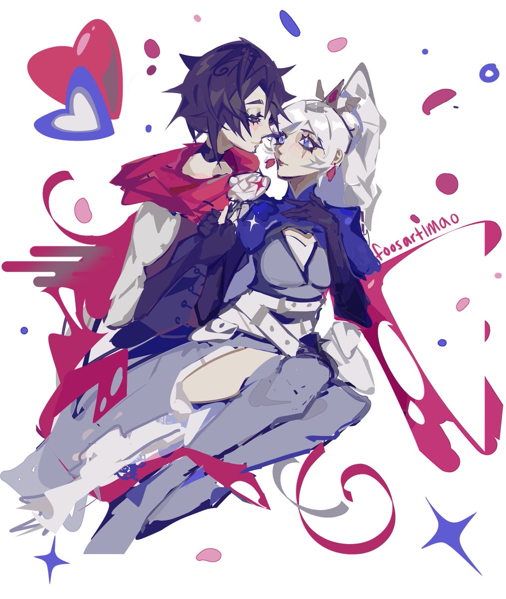 foosartlmao's tweet photo. #whiterose #rubyroserwby #weissschneerwby https://t.co/swLI79e07X