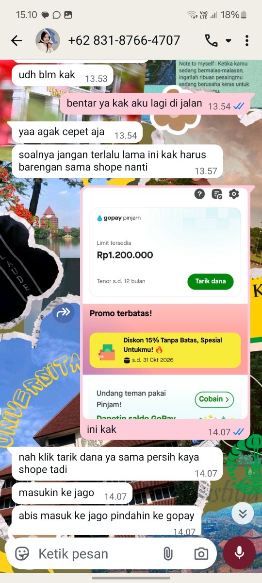 vnillamilk1's tweet photo. HELP RT PLS!!😭😭 aku baru aja kena tipu 4,4 jt. jadi ceritanya aku lagi butuh freelance gitu kan dan dia kebetulan ada dan aku coba dm dia. ternyata freelance nya kaya reff kyc gitu. awalnya aku cuman disuruh download sama bikin rek di bank jago, abis itu suruh aktifin spinjam- https://t.co/6H7LcJegoE