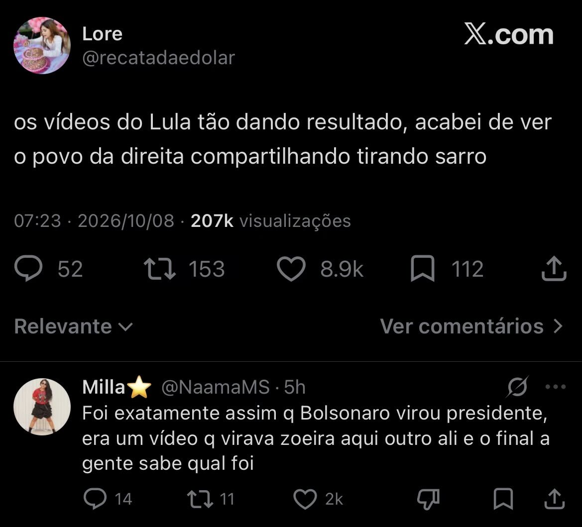 Fa1ryNight's tweet photo. Eu sei que é legal zuar, mas eu acho que não é uma boa ideia permitir que os petistas usem o algoritmo dos bolsonaristas a favor deles. https://t.co/KAHBpYk378