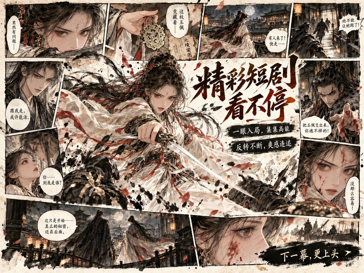 yang02010's tweet photo. 用手绘skill作图就是简单，除了主题，其他都是鼠标点选：

拼接完成的提示词：
图型：SB-006，风格：FE-013，主题色：C-36，画幅比例：4:3，主题：精彩短剧看不停

生成的图片： https://t.co/Axj9JaItjB