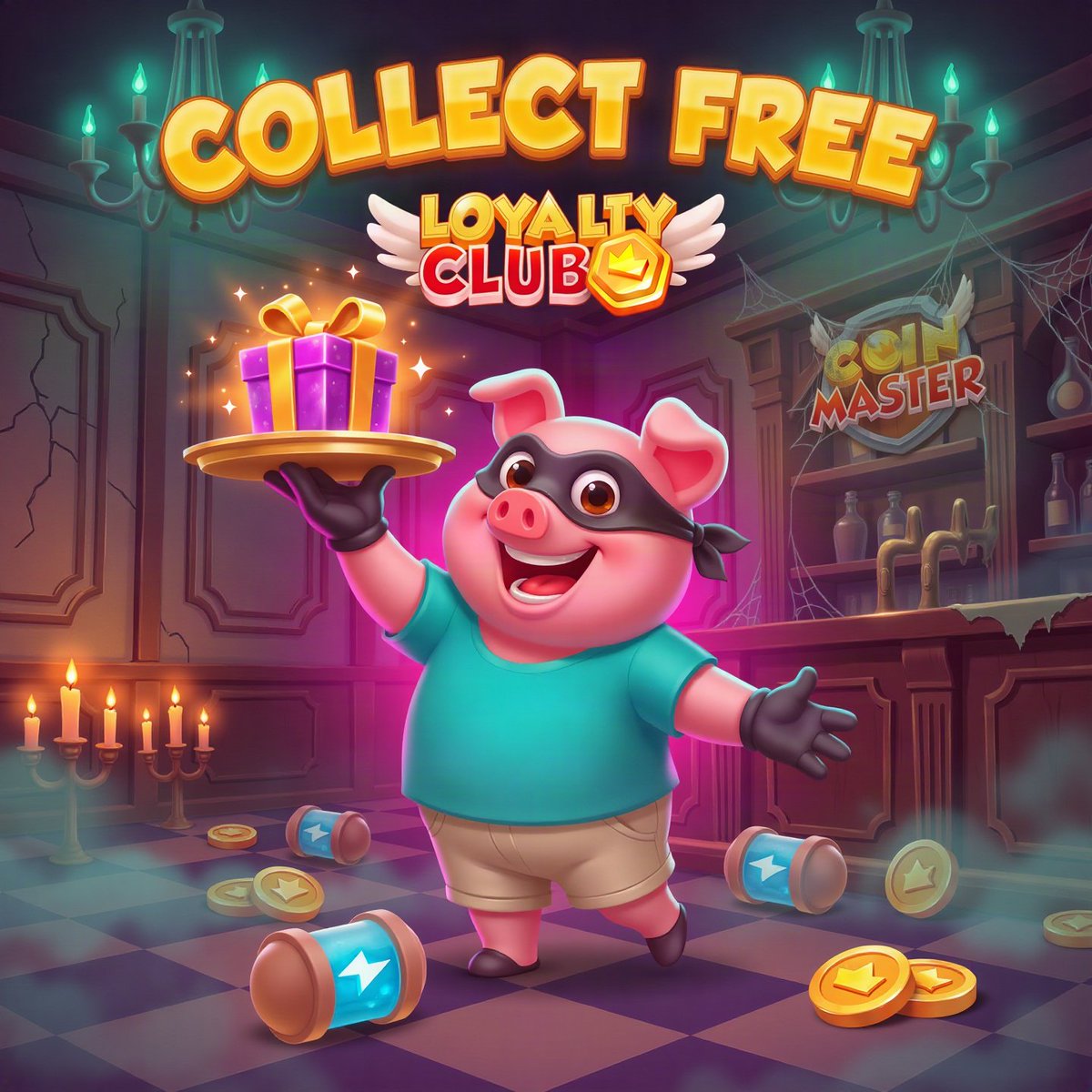 CoinMasterGame's tweet photo. HEY THERE!!!
An amazing gift is waiting for you in the Loyalty Club for a limited time! 
GO GRAB IT NOW!---> https://t.co/MoCvoFpqKc 
*Village 210+ https://t.co/EFoVeK8Mkx