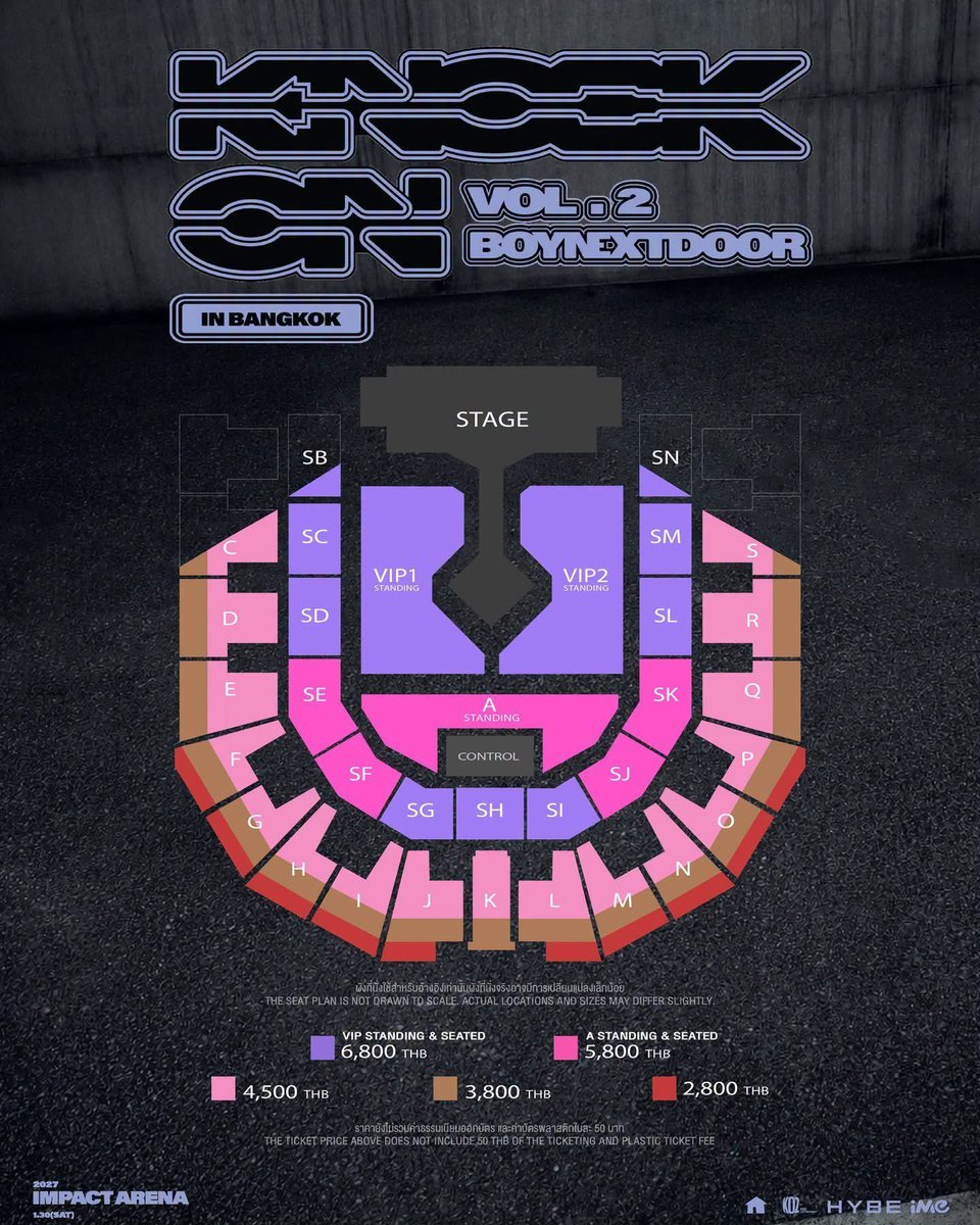 Koyuk125's tweet photo. 💎 KNOCK ON Vol.2 : BOYNEXTDOOR IN BANGKOK 💎
📅 日時：
 * 2027年1月30日(土) 開演
📍 会場：IMPACT ARENA（インパクト・アリーナ / タイ・バンコク）
🎟️ 料金：価格お問い合わせ（BOYNEXTDOORによるバンコク・インパクトアリーナ公演の代行予約を受付中！）
👤 Artist & Organizer：
 * BOYNEXTDOOR (보이넥스트도어)
 * 主催：KOZ ENTERTAINMENT / HYBE / iMe ほか
━━━━━━━━━━━━━━━━━━
✨ 取扱座席・案内ガイド
 * 圧倒的なパフォーマンスと人気を誇る BOYNEXTDOOR のツアー『KNOCK ON Vol.2 : BOYNEXTDOOR IN BANGKOK』インパクトアリーナ公演をフルサポート
 * ステージ前方フロア良席から見やすい指定席まで完全網羅
 * バンコク現地でのスムーズなチケット確保＆入場サポートを実施
   ━━━━━━━━━━━━━━━━━━
⚠️ ごご購入の意思が確定し、お支払いおよびチケット確保が可能な段階になってからDMください（希望席種・エリア / 枚数 / ご予算を明記）。
#BOYNEXTDOOR #보이넥스트도어 #KNOCK_ON #ImpactArena #インパクトアリーナ #バンコク公演 #タイ公演 #海外コン代行 #バンコクチケット #コンサート代行 #チケット代行 #티켓대행 #代理チケッティング #チケッティング代行 #チケット譲 #양도 #WTS #WTE #KPOPチケット