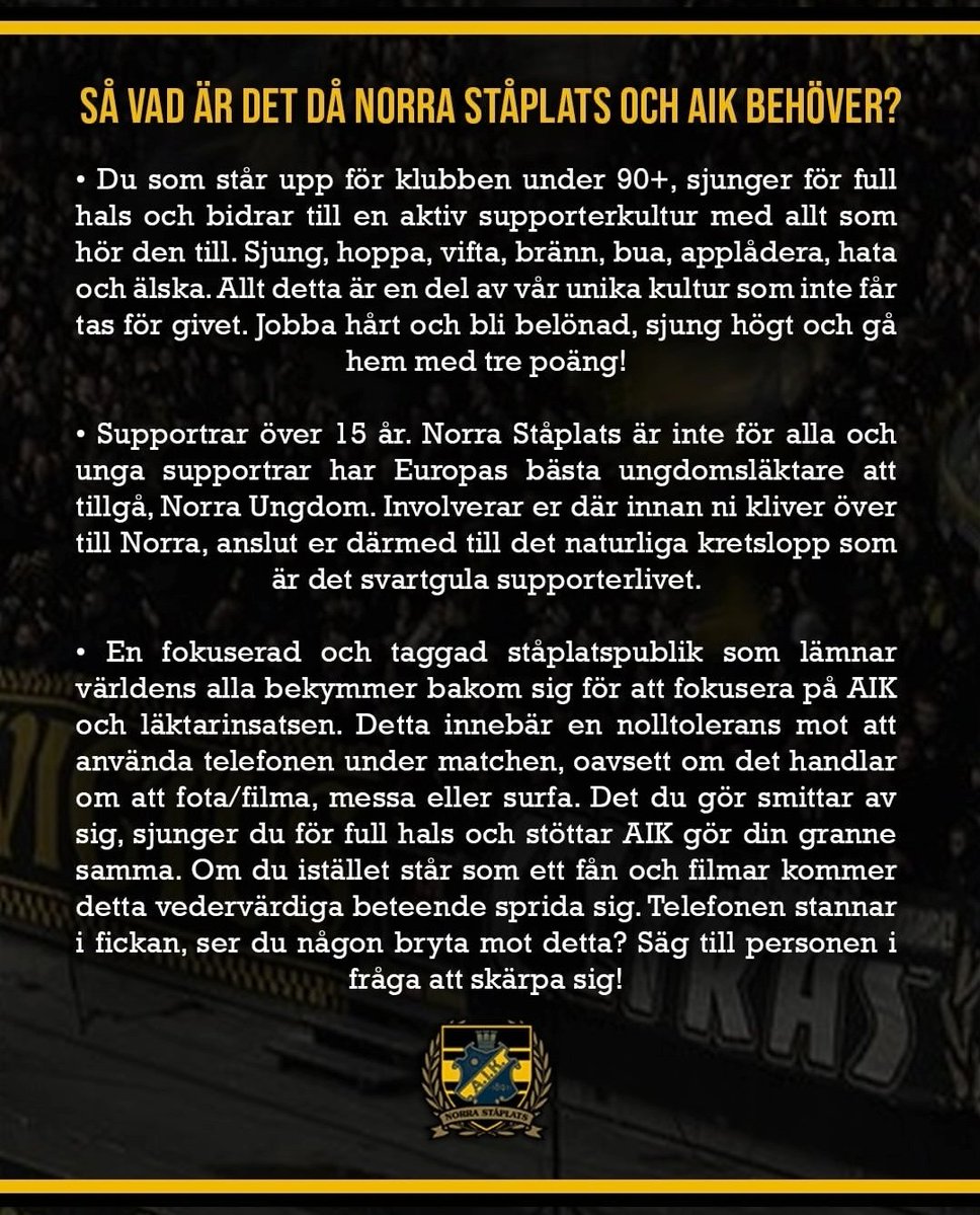BenimCox's tweet photo. Årskort på Norra? Läs! https://t.co/XPAOw1M8h8
