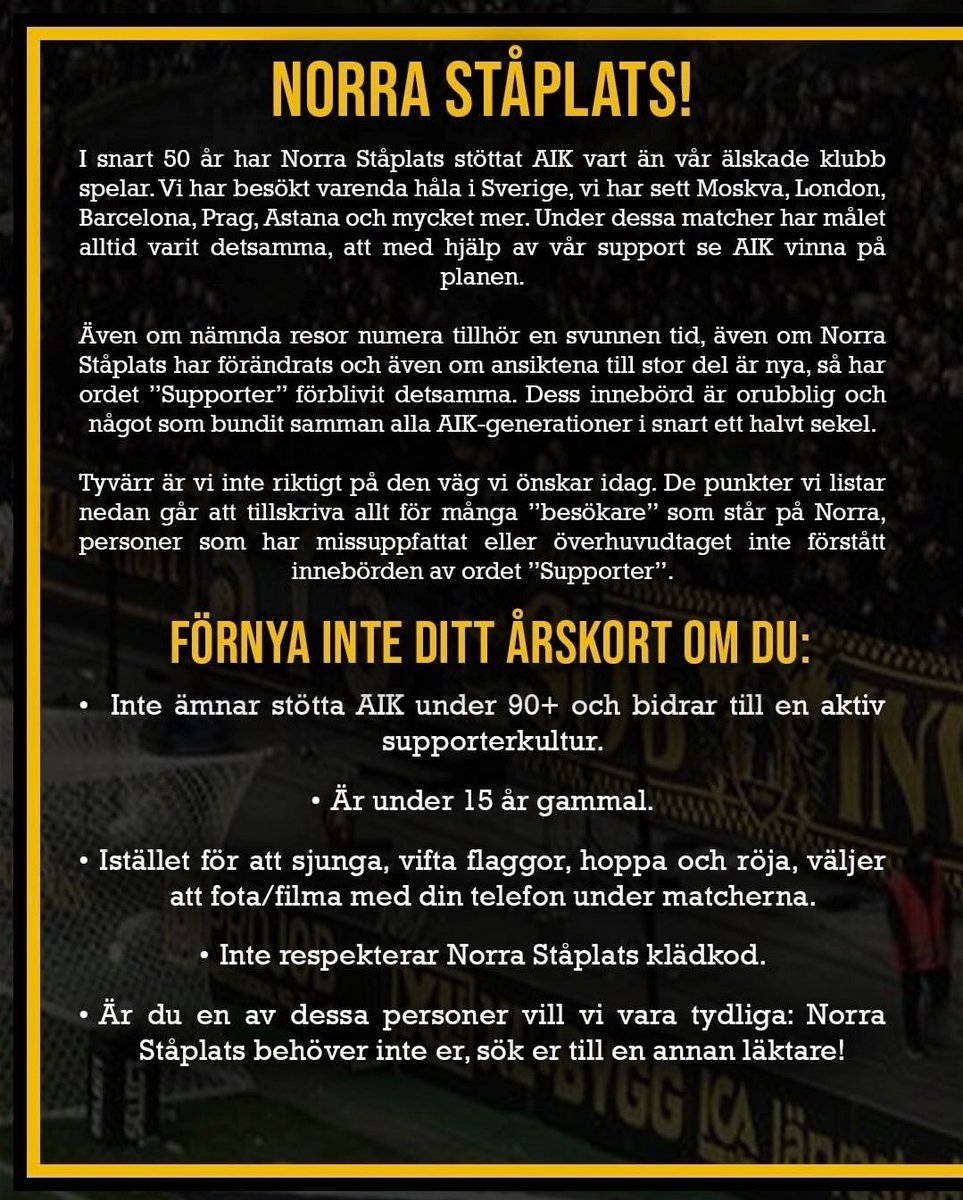 BenimCox's tweet photo. Årskort på Norra? Läs! https://t.co/XPAOw1M8h8