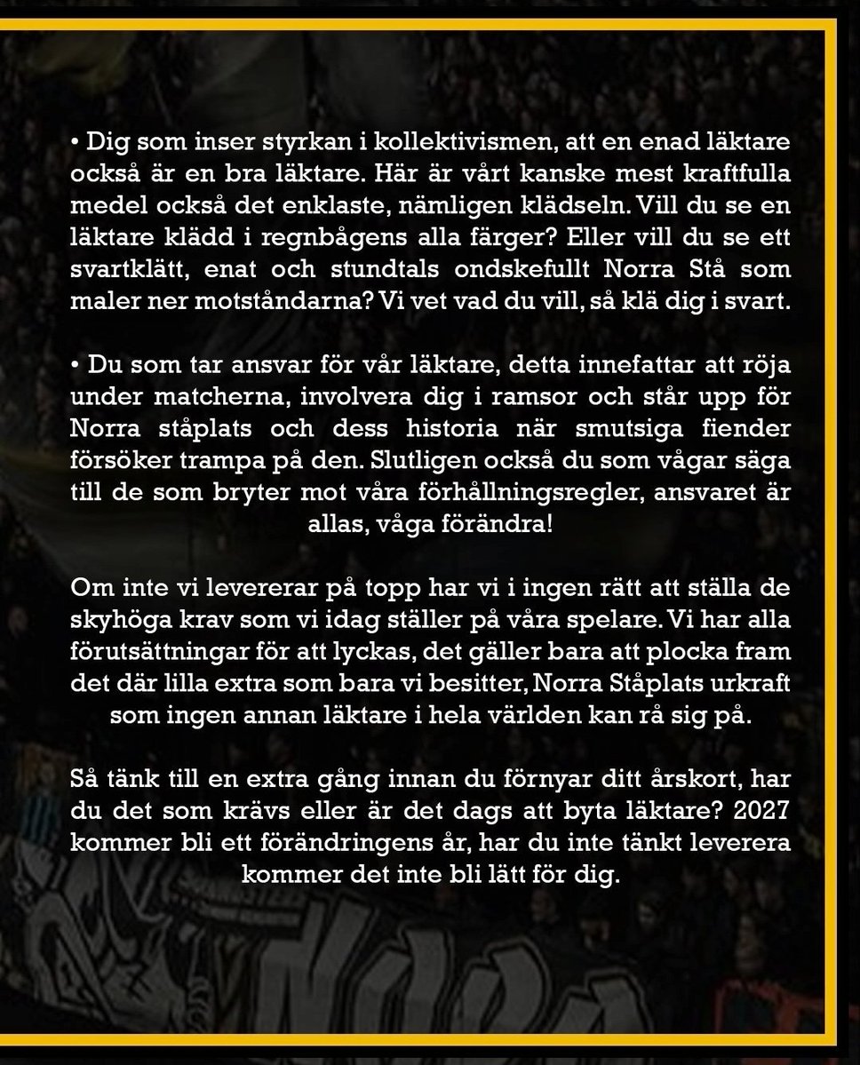 BenimCox's tweet photo. Årskort på Norra? Läs! https://t.co/XPAOw1M8h8