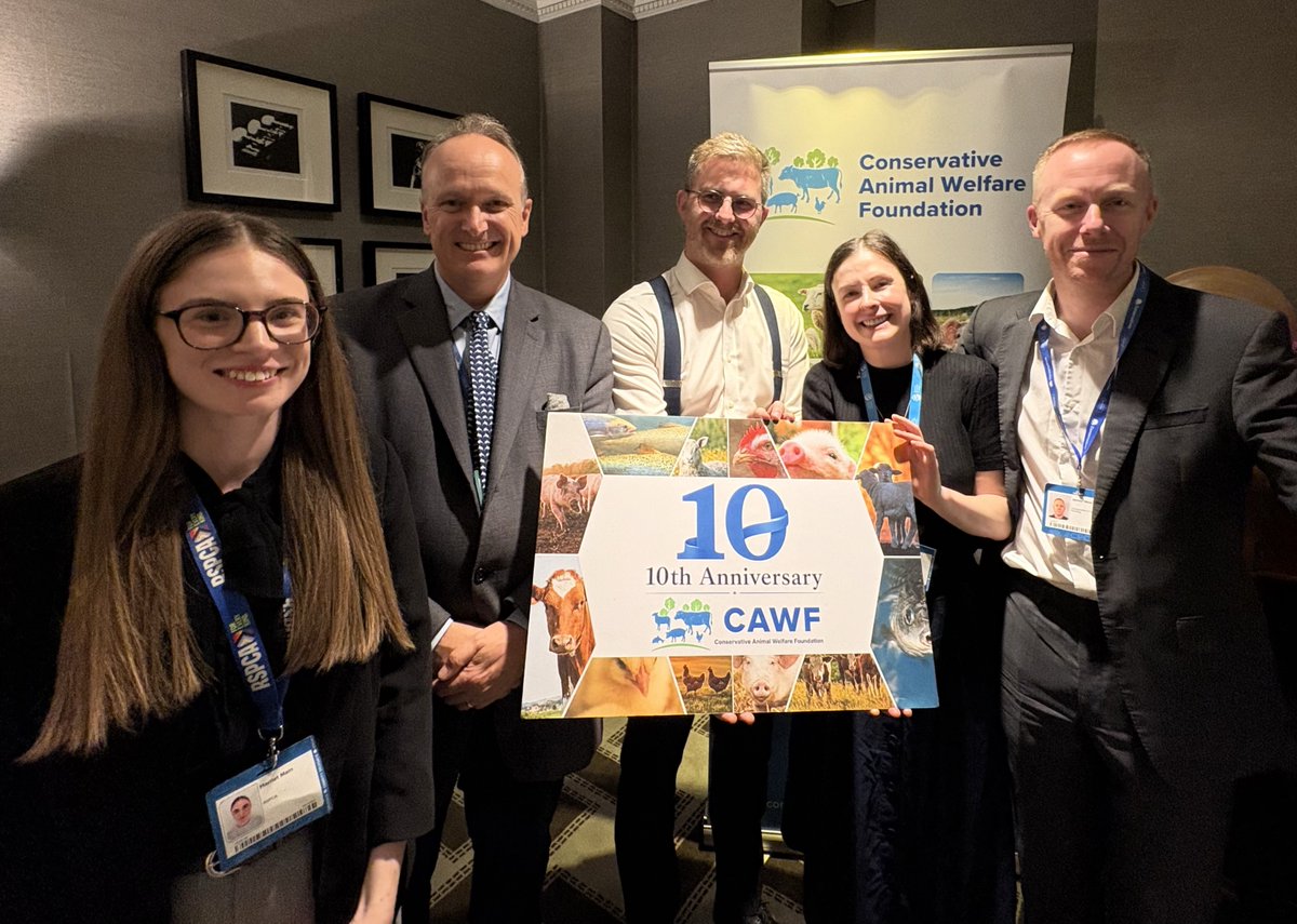 humaneworlduk's tweet photo. Lovely to celebrate @ConservativeAWF's 10th anniversary with MPs at Conservative Party Conference! Great to hear @VictoriaAtkins reflect on animal welfare progress over the past decade, and to discuss priorities for farmed, wild, and companion animals with @DrNeilHudson https://t.co/9sNS4G1eE0