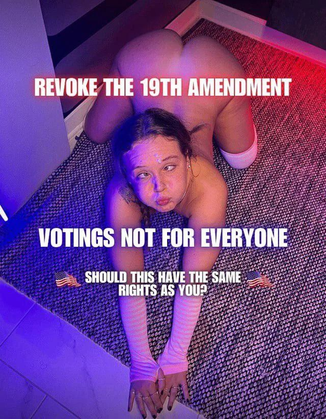 pacific__wolf's tweet photo. Voting requires consideration, decision making, and understanding. 

None of which women do well. 

They are impulsive, indecisive, and emotional. 

And have no consideration for the consequences of their choices. https://t.co/I8rLjAGwH9
