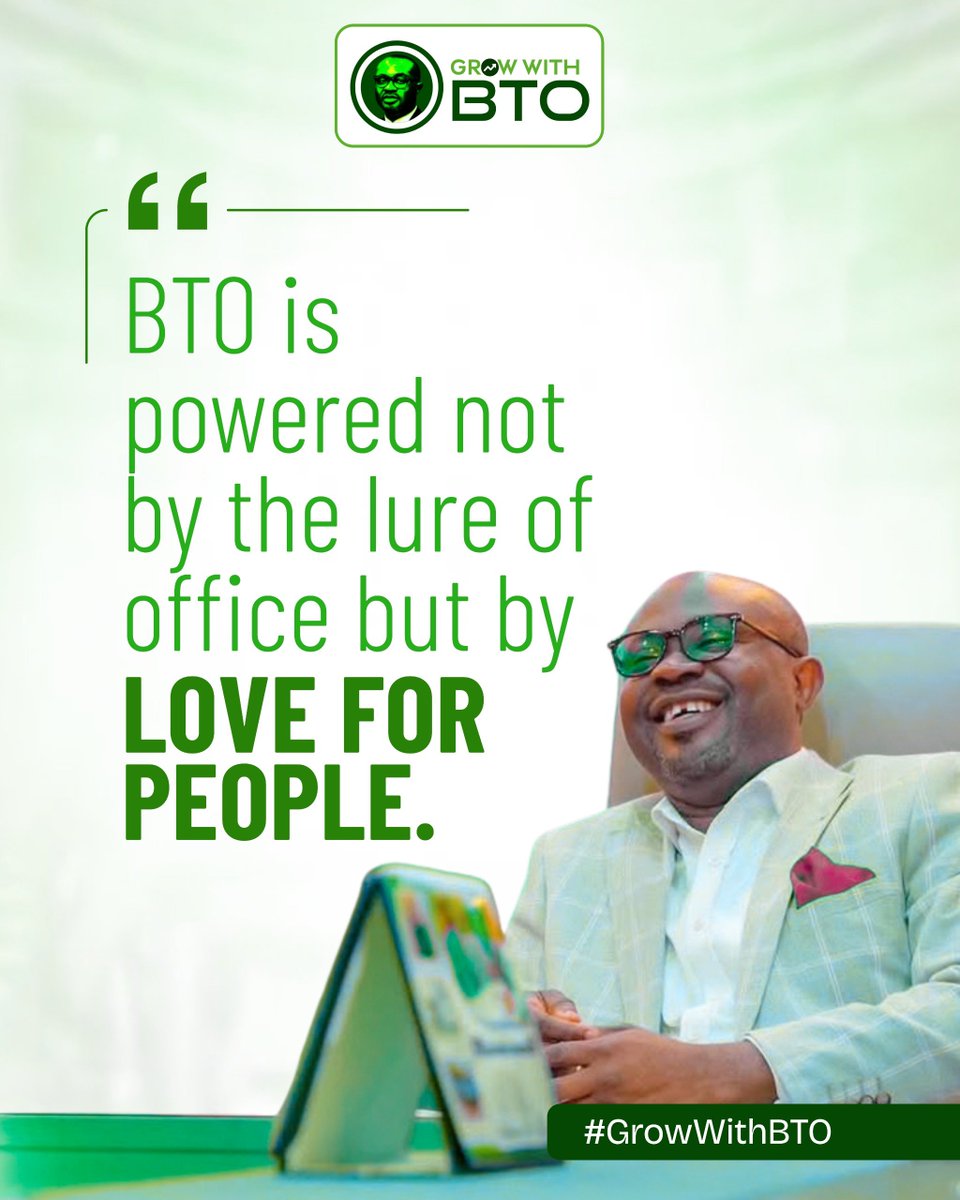 Akinmamejiakiny's tweet photo. https://t.co/Nv9GkMGfkh
BTO: Beyond Office And Title, His True Party Is Humanity
Of course, when he became Minister of Interior, this same human-centred philosophy was what he took into government.That is why his reforms in the Ministry feel so personal to Nigerians
#GrowWithBTO https://t.co/ZBw6qg9seu