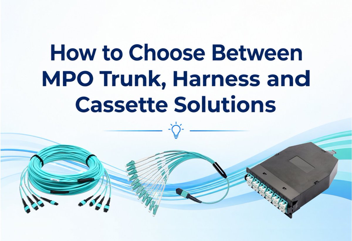 Crystal970225's tweet photo. MPO Trunk, Harness or Cassette โ Which One Fits Your Network? ๐
๐ Read the full guide:
https://t.co/wvCL0uMGJx
#MPO #MTP #MPOCable #MTPFiber #MPOTrunk #MPOHarness #MPOCassette #FiberOptic #FiberOptics #FiberCabling #FiberPatchCable #HighDensityFiber #DataCenter #Telecom #B2B https://t.co/aSqzDneMKi