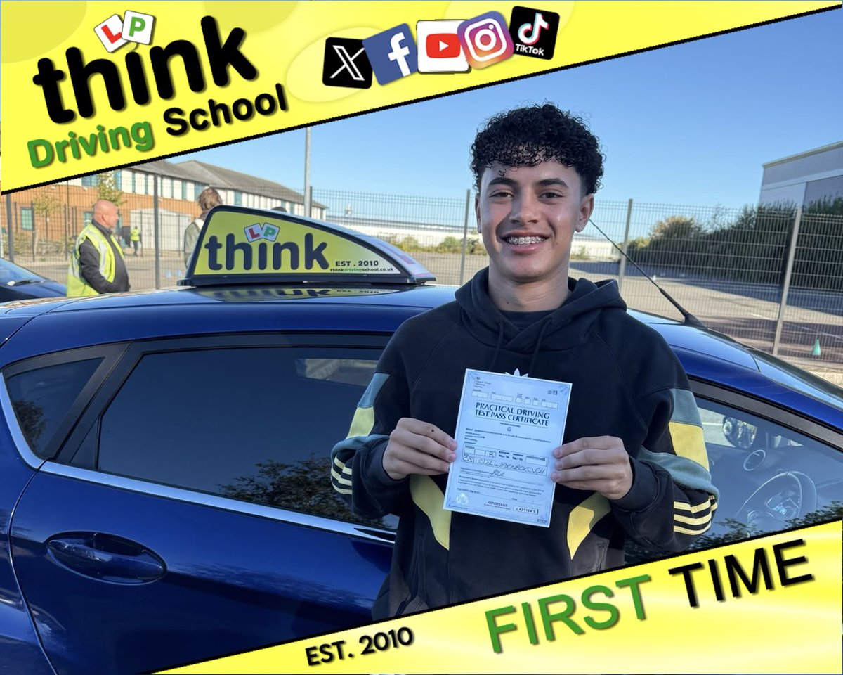 thinkdriving's tweet photo. WELL DONE to Jackson from #Bordon who passed his #drivingtest FIRST TIME today with only 4 driving faults after lessons with Jamie @ https://t.co/frH1f5UHM4.

If you’re looking to book some manual or automatic lessons get in touch now!

🚗 Congratulations again &amp; safe driving! 🎉 https://t.co/X5KJE1AaOq