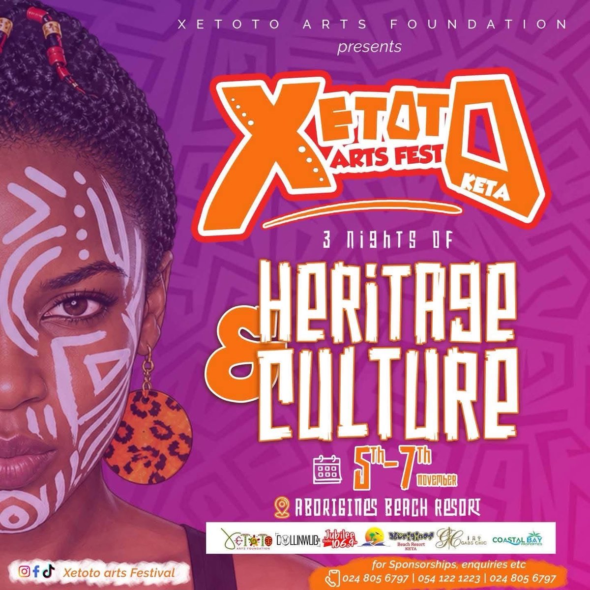 SpacesWithEwes's tweet photo. #EweSpace: Xetoto Arts Festival.
3 nights of heritage & culture.
Date: Nov 5 - 7, 2026.
Location: Aborigines Beach, Keta.
#EweFestivals #EweEvents https://t.co/idTw9zojfO