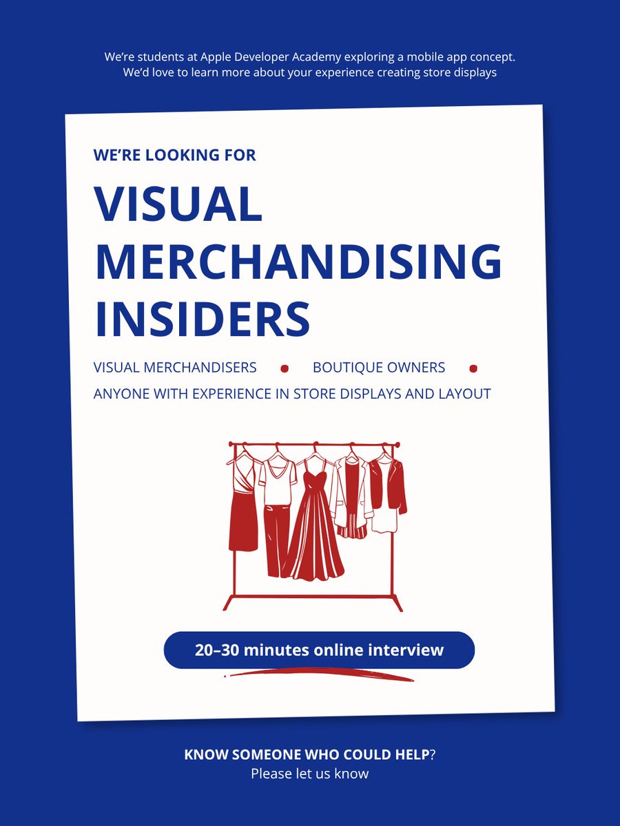 bdeverman's tweet photo. We are looking for owners of retail boutiques, and people with experience in visual merchandising. This is for our final project from @Apple  Developer Academy in #Bali related to visual merchandising.

If you meet this criteria please comment below and I'll follow up.

#merchandising #retail #ios #iphone #shopping