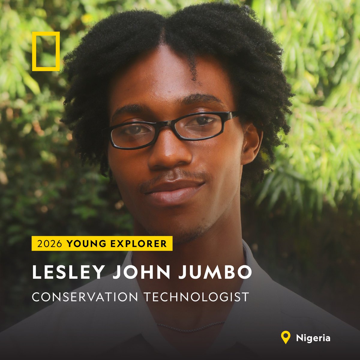 JumboLesley's tweet photo. I’m proud to announce that I’m now a National Geographic Young Explorer.🔥

I’m extremely excited to be part of the @NatGeo family and I’m also excited to be armed with the responsibility of protecting the wonder of the world. Let’s get it. 🚀 https://t.co/vOHeQm7K2V