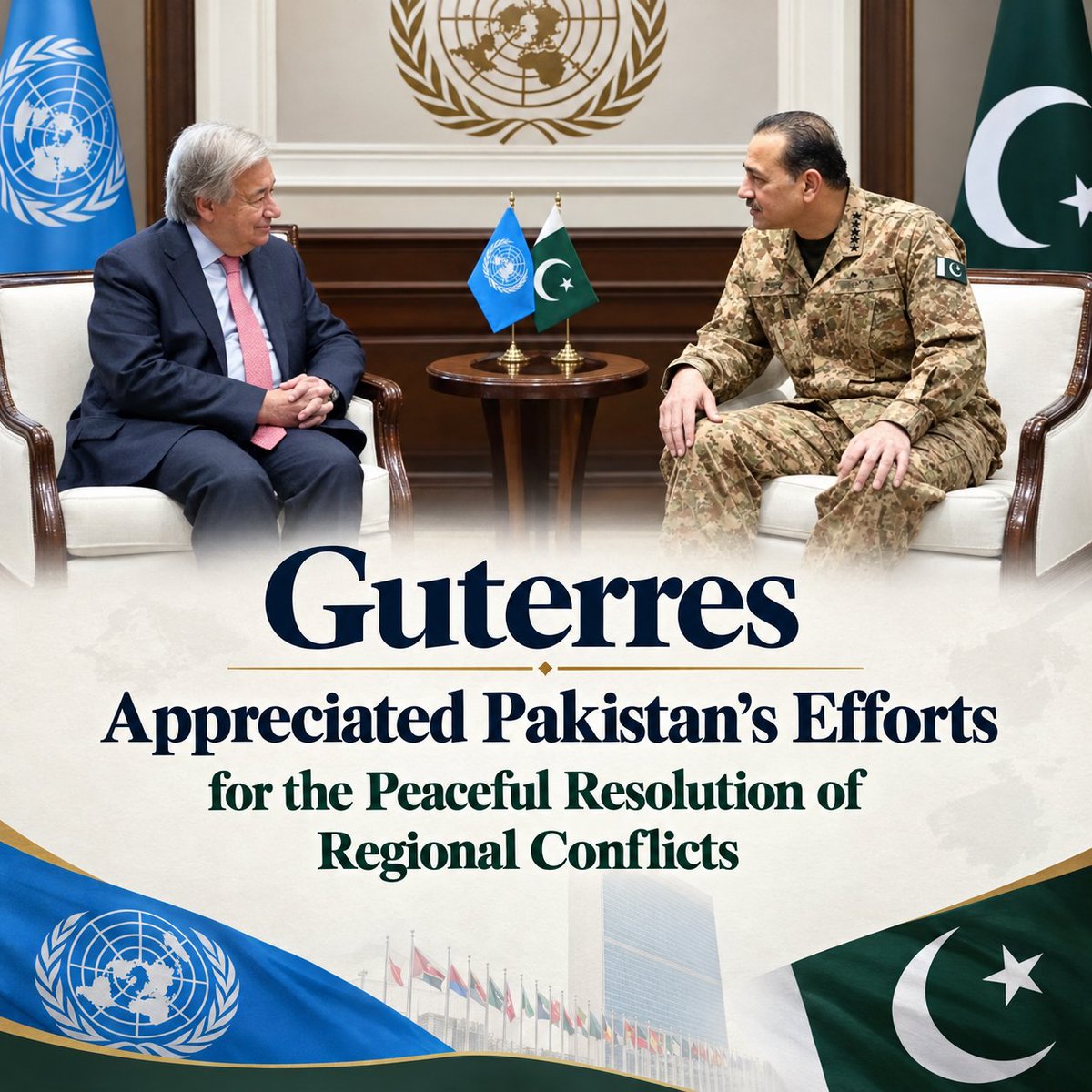 Mashe_Rj's tweet photo. Guterres Recognized the Contributions of Pakistan’s Armed Forces to UN Peacekeeping
#UNinPakistan
#FieldMarshal
#PakistanStandsForPeace https://t.co/qhifo2TGG5