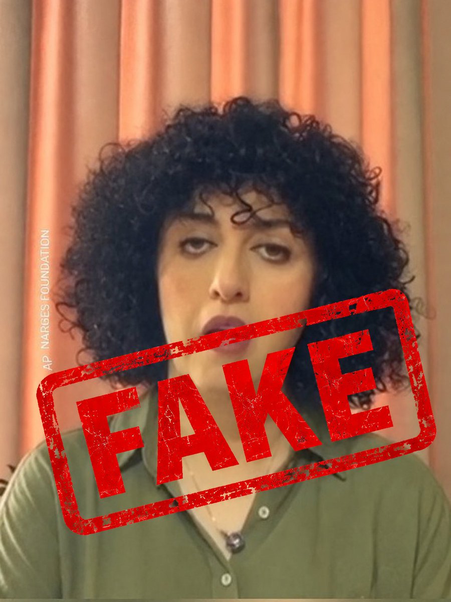 Spirit12348's tweet photo. Every Iranian who carried our people’s voice to the world online or  stood in the streets in protest, has done more for human rights than Narges Mohammadi. Many paid for it with their lives. Many more are still  in prison. We did it for free - no Nobel Peace Prize needed. https://t.co/lEsFC2h6Lv