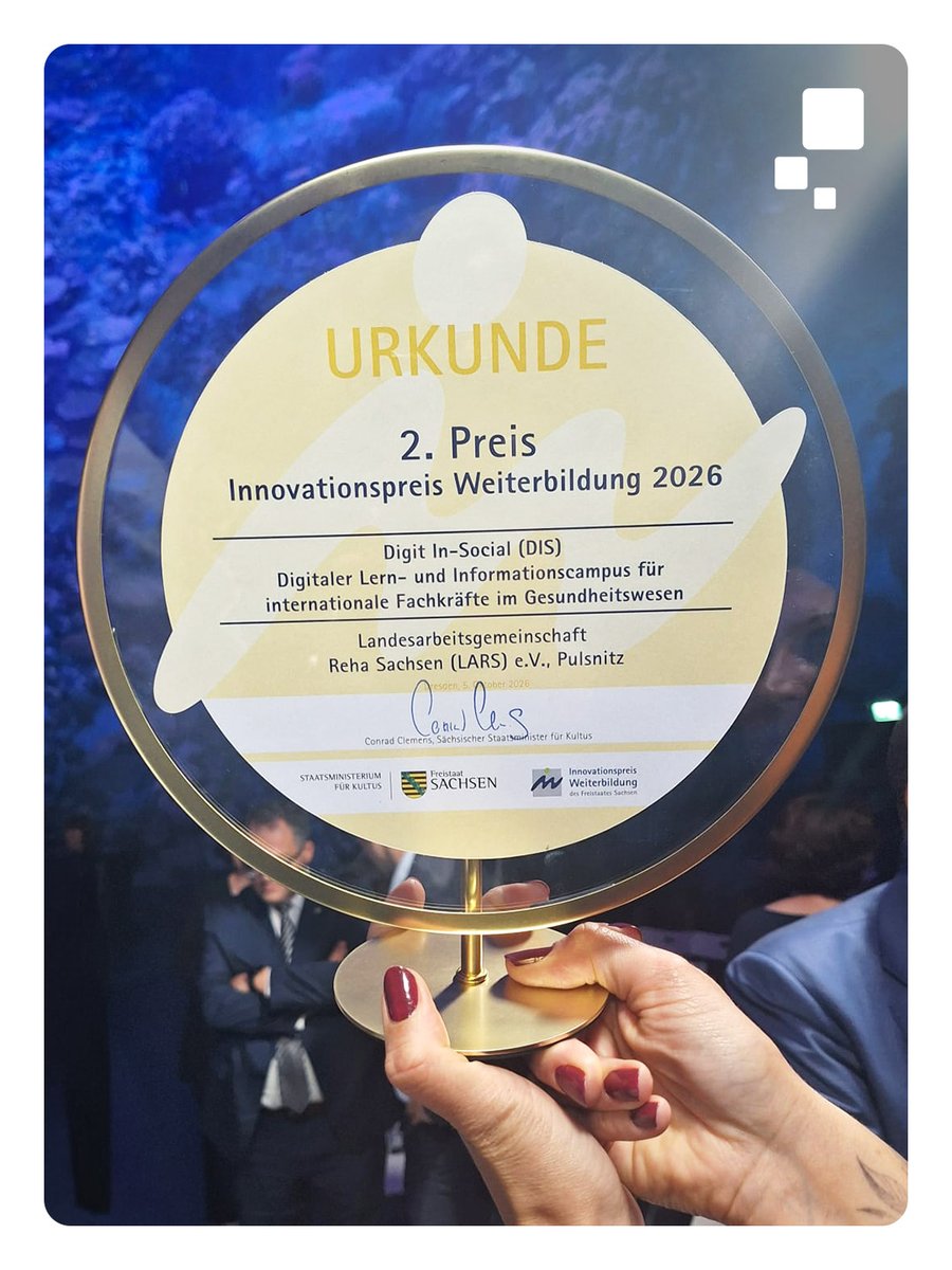 mastersolution's tweet photo. Wir freuen uns sehr! Unser LMS Projekt Digit In-Social wurde mit dem 2. Platz ausgezeichnet.

@digitinsocial #auszeichnung #lernmanagement #lms #sachsen https://t.co/fxN5XU7ptV