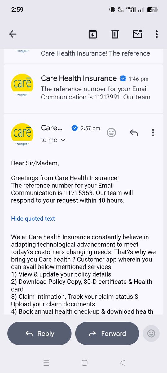 LRajput46803's tweet photo. @careinsuranceIN @policybazaar @aajtak @ABPNews @saiyam_sinhal @deepbaazigar @attrisharad @bipinsinghreal @FinMinIndia @jagograhakjago @vpsaxena1702 @Ashutosh512 

@Abhishe77581082 
Care wale yeh de rahe hai or policy bazzar so rha hai mgr jo me justification nhi de rhe hai ki bina pre existing digease ke kese bol diya ki pre existing disiase thi or casless dined ker diya uh detials nhi de rhe hai https://t.co/8PBL5Y7Ymw