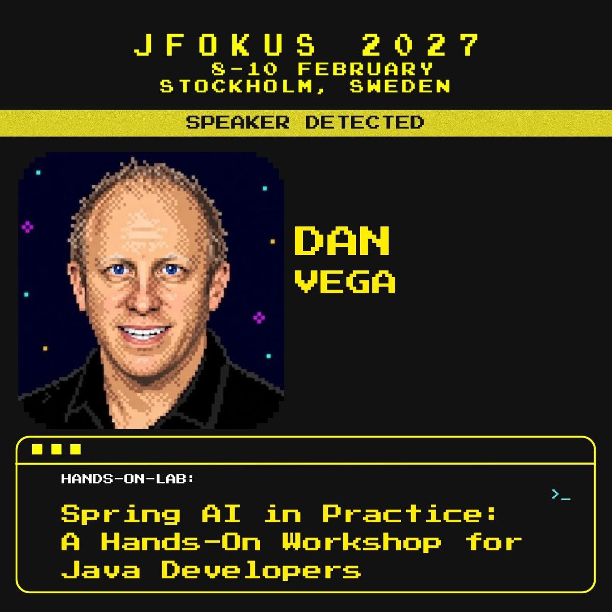 Jfokus's tweet photo. SPEAKER DETECTED: Dan Vega @therealdanvega 

Bring your laptop and build with Spring AI - from model abstraction and structured output to context engineering and tool calling.

Hands-on lab: “Spring AI in Practice”

https://t.co/nygyinXfJQ #SpringAI #Jfokus https://t.co/sR3T001ijM