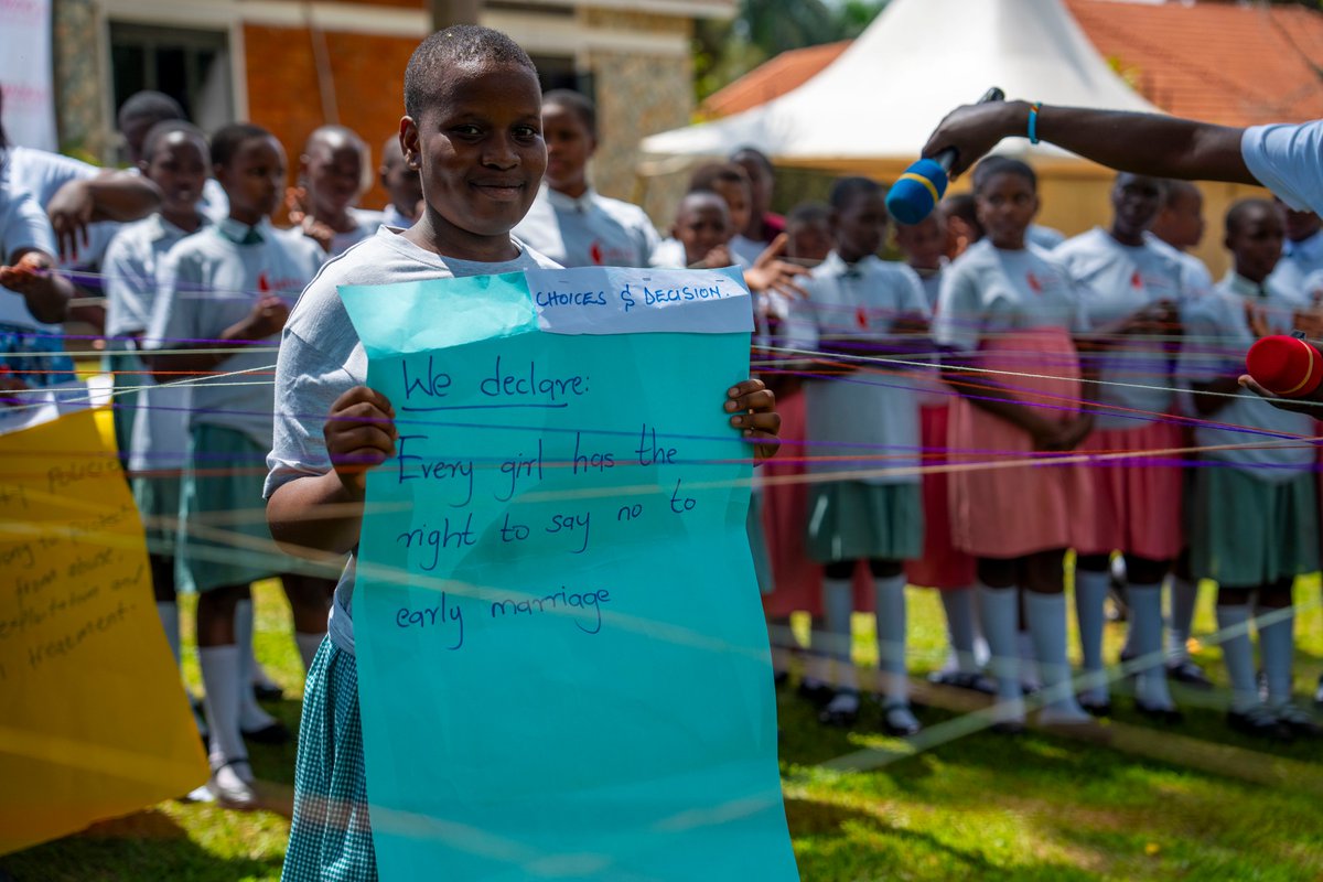 AMPLIFY_Girls's tweet photo. The #InternationalDayoftheGirl is almost here, and our partners have already begun joint advocacy activities, starting with Uganda!👏 This week, on the 6th of October, AG's Uganda network partners brought together 200 girls from 12 schools to celebrate #IDG2026.✨

During the celebration, adolescent girls held girl-led group conversations on the barriers that limit them from exercising their agency and reaching their full potential. The sessions were facilitated by @GirlUpUganda's mentors and school teachers. The girls later presented on the change they want to see at home, in school, in the community, and in leadership. The girls talked about staying in school, the need to end child marriage, and support girls' rights, choices, and aspirations.

AG partners represented were: Girl Up Uganda, @ipfug, @reachahand, and @GirlPowerFoUg. The African Women and Girls Organisation (AWAGO) also joined the celebration and facilitated a grounding meditation session for the girls.
#GirlsAgencyInAction #AMPLIFYHer