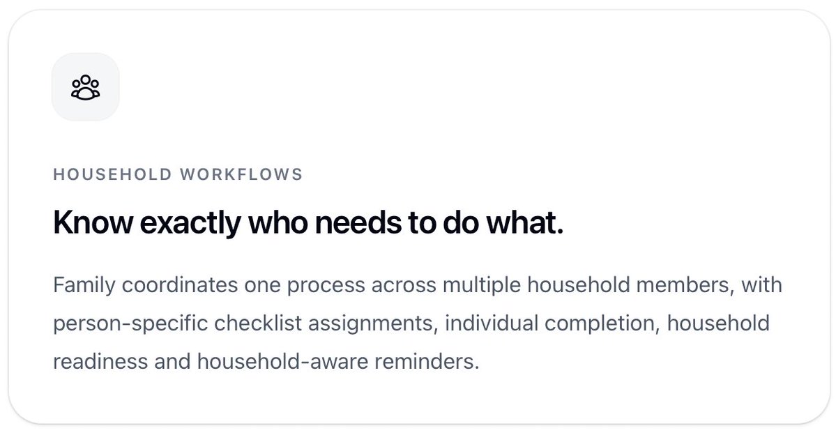 ExpatCrow's tweet photo. Moving abroad as a family means one process can involve four different people- each with their own documents, appointments and requirements.

Expat Crow keeps track of who needs to do what, what’s complete, and what the household still needs to finish.

No more managing the family move from your head.