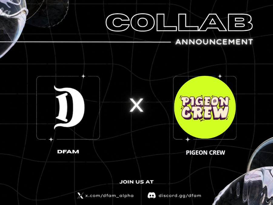 DFAM_Alpha's tweet photo. We're excited to announce our collaboration with @pigeoncrew_nft 

Really grateful for this collaboration🎈

Join DFAM  for more opportunities:     https://t.co/3xcDmYeMqv https://t.co/UKyUrgo7n9