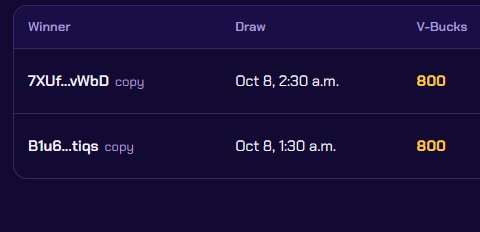 FortniteLootSol's tweet photo. Welcome all new $FORTNITE holders! Another holder has won there V-BUCKS !  Our tech is working perfect! winners every 30 minutes ! and heres some proof of the codes we are paying for through @Walmart https://t.co/JGwK3tK7Ud