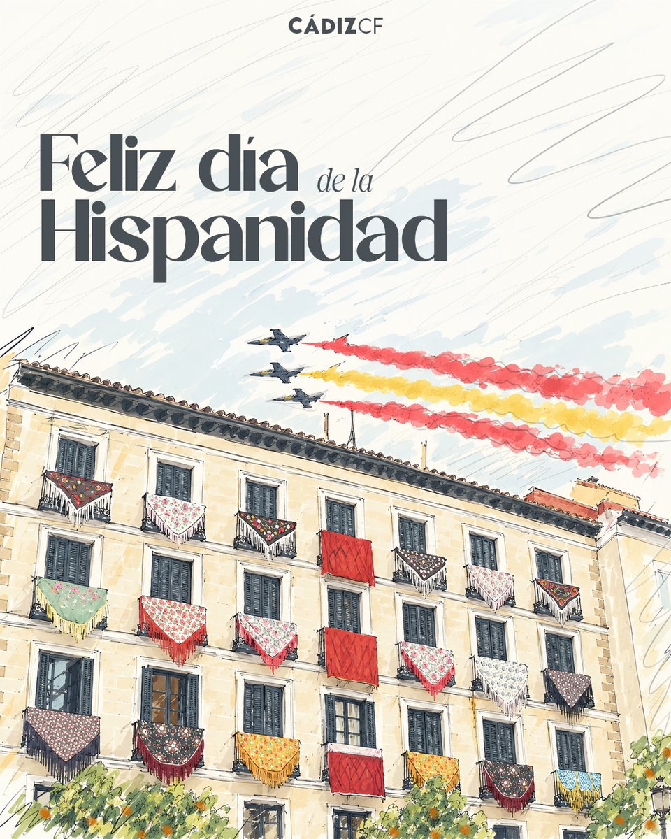 Cadiz_CF's tweet photo. 🇪🇸 ¡Feliz 12 de octubre!

💛💙 Desde el Cádiz CF, os deseamos un feliz Día de la Hispanidad https://t.co/IM4QlM5cPb