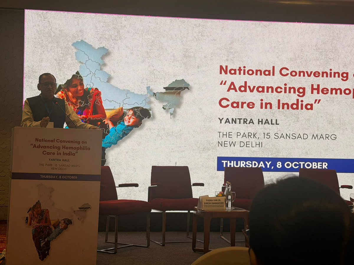 naveenthacker's tweet photo. Honoured to participate in the National Convening on Advancing Hemophilia Care in India, New Delhi, 8 October 2026. 
An important platform for experts, policymakers, and patient representatives to collaborate and advance hemophilia care in India.

#HemophiliaCare #HealthForAll https://t.co/xJx2ONzsOw