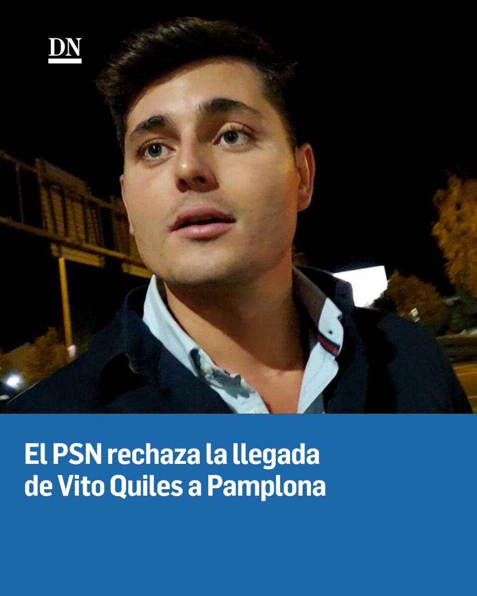 DiariodeNavarra's tweet photo. El PSN rechaza la llegada de Vito Quiles a Pamplona https://t.co/kLzY0mFKla https://t.co/NMaebY1cHw