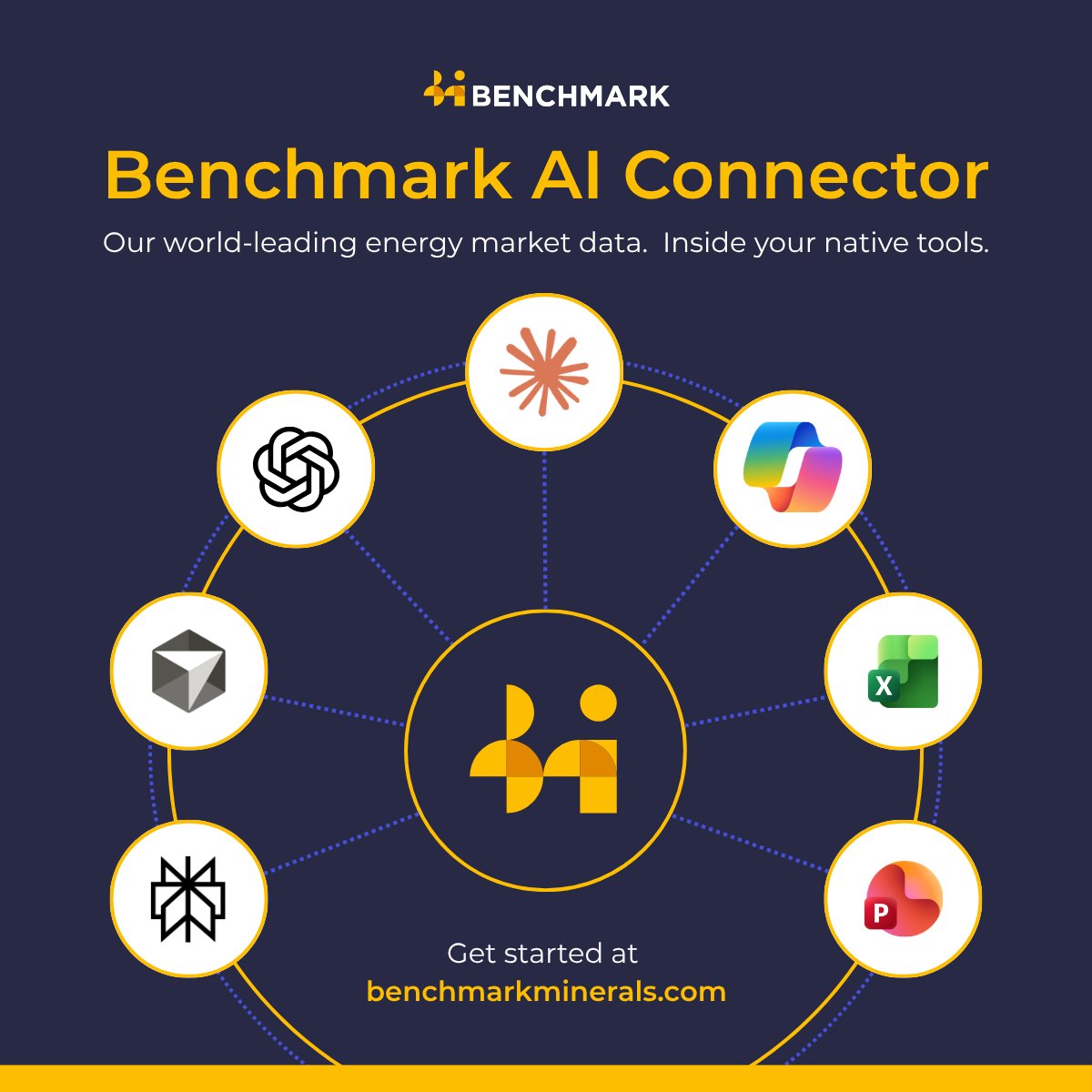 benchmarkmin's tweet photo. Benchmark's world-leading market data, now available inside your AI tools.

With our new AI Connector, subscribers can query Benchmark data via Claude, ChatGPT, Copilot, Perplexity, and more.

Watch an on-screen demo ��️ https://t.co/gj5p78WfQR https://t.co/dPkHthr0Mh