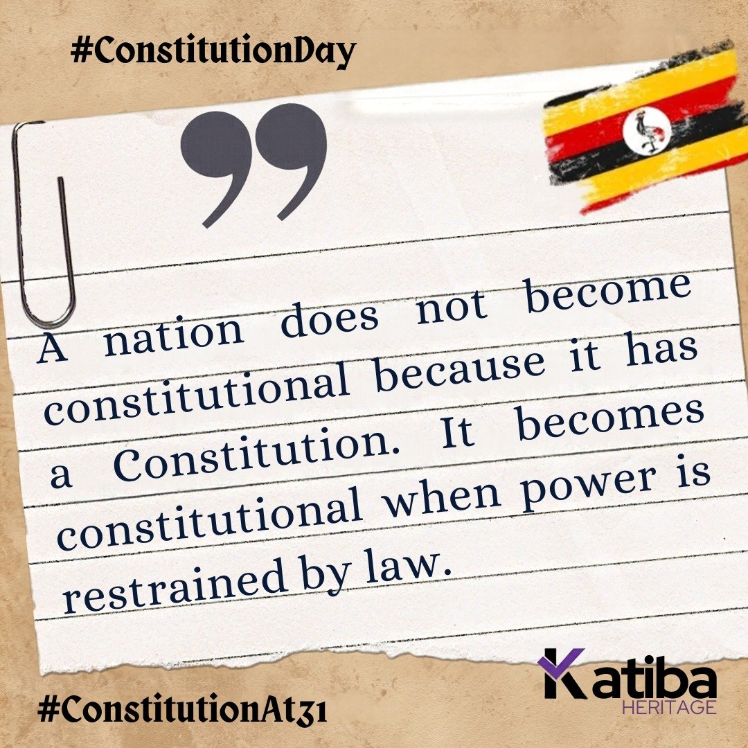CivicSpaceTV's tweet photo. A nation becomes constitutional when power is restrained by Law. #KnowYourConstitution
#ConstitutionalWeek #CivicSpaceTV
#ConstitutionAt31 https://t.co/FAm1thjf9p