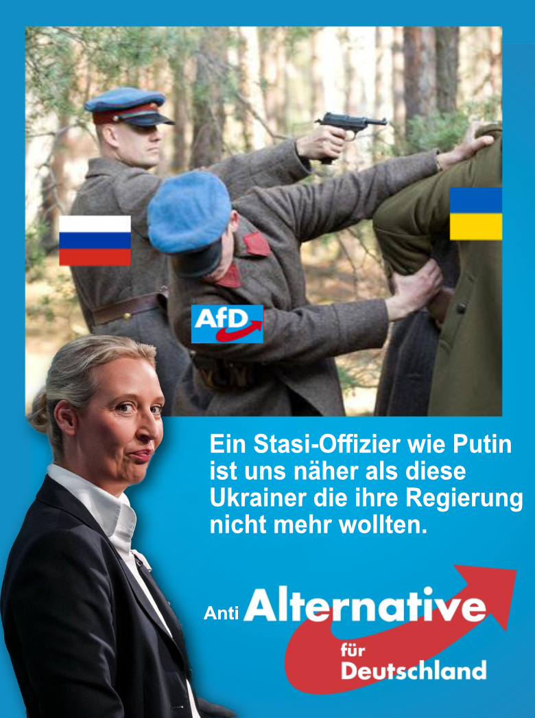 StefanKotsch's tweet photo. @AfD_LSA In der Ukraine erhoben sich Bürger gegen Bevormundung und Unfreiheit durch Russland. Und die AfD so: https://t.co/7o3FDsPQYd