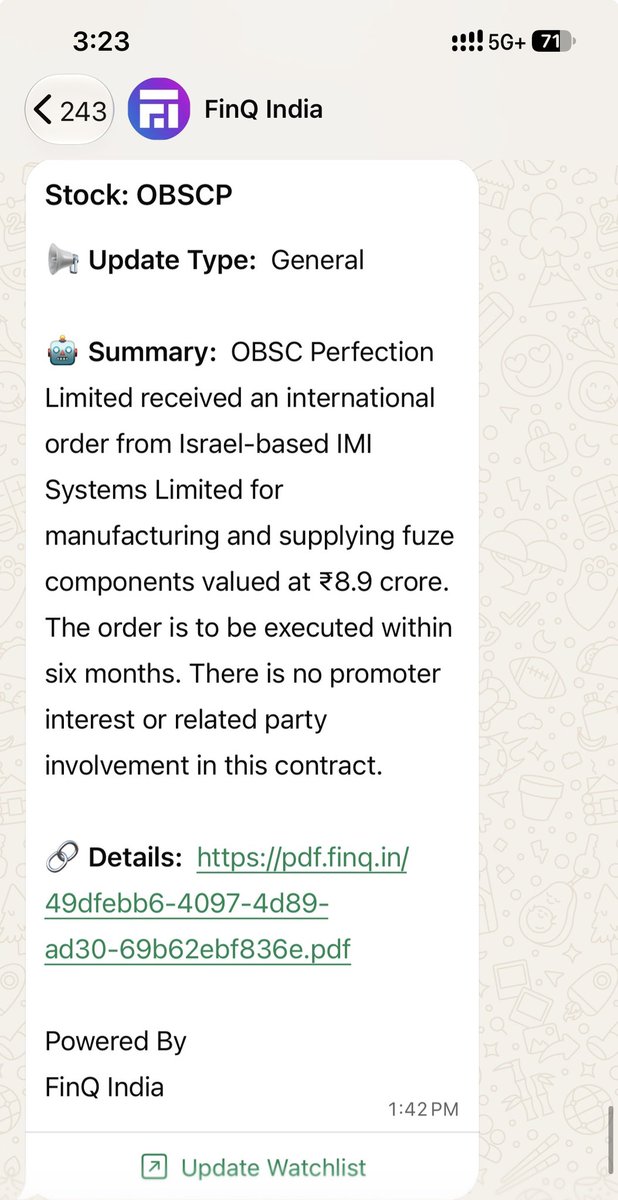 FinQ_India's tweet photo. #OBSCP 8.9 cr order win

Get order alerts on WhatsApp 👉 https://t.co/SEtJkLoEDp https://t.co/ttaOCdWCr4