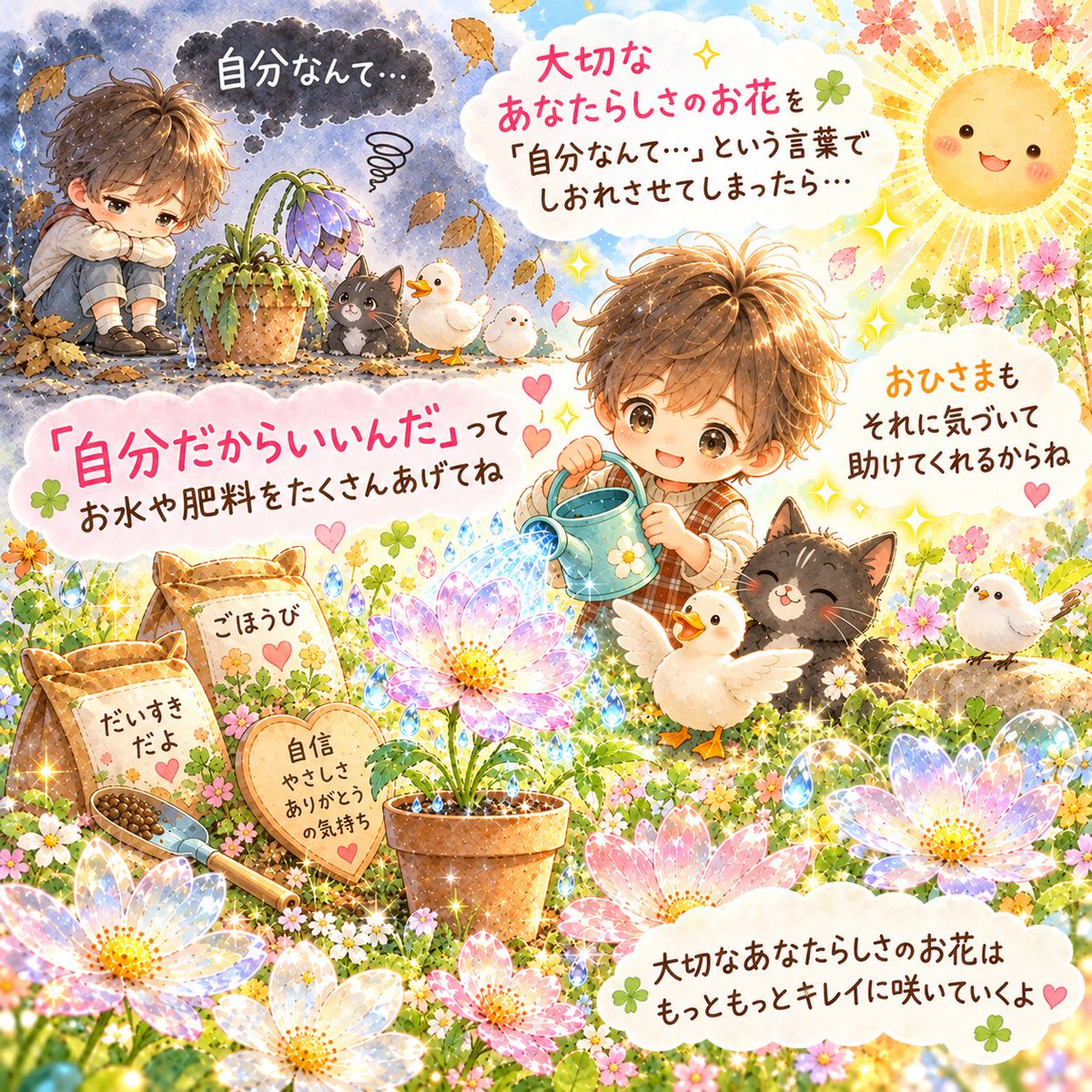 hunwarishiteru's tweet photo. 何度でもやりなおせるよ

大丈夫🍀✨🌻✨🍀

あなたはあなただから素敵なの😆🎶 https://t.co/w9y9gN8oZ8