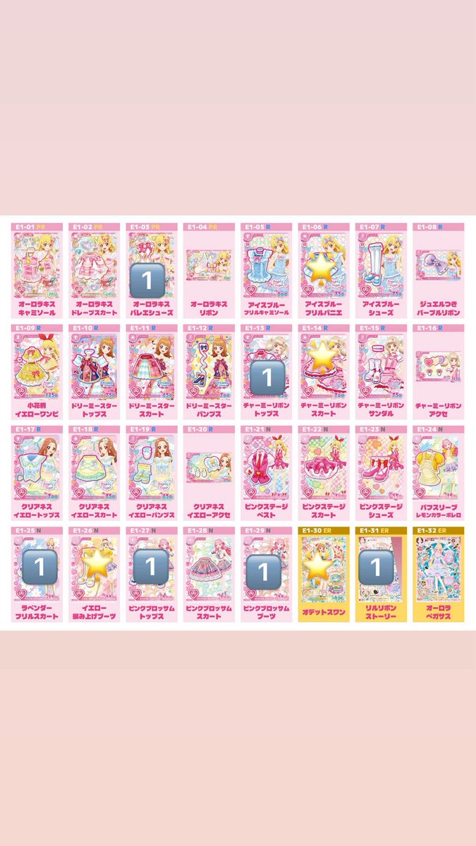 Meromerosan_08's tweet photo. アイカツカード郵送交換

【求】 1-3枚目🌟
【譲】1-3枚目1️⃣2️⃣3️⃣
1️⃣2️⃣3️⃣は所持枚数になります

クールタイプとの交換、
まとめての交換優先

お気軽にお声掛けください🙇🏻‍♀️

 #アイカツ  #アイカツカード  #アイカツアンコール  #アイカツカード交換 https://t.co/QgPOl6qfvX