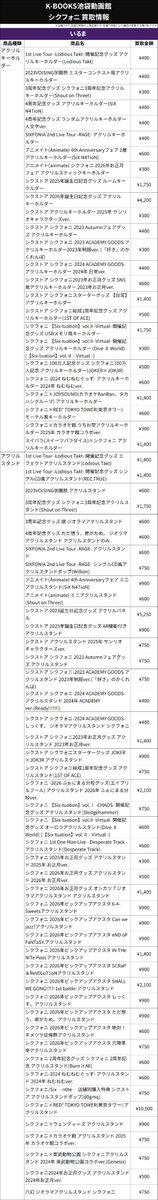 kbike_dougakan's tweet photo. 【買取情報】

🎼シクフォニ🎼
💜いるま さん📢

▸ REC.TRUE
▸ MEDI信
▸ J0KER×JOK3R (Prince Arrange Ver.)
▸ Willion

缶バッジ アクリルキーホルダー アクリルスタンド 各種
期間限定 買取金額大アップ中！

最新グッズ「4周年記念グッズ」も買取募集中です！！

交換が決まらなかったお客様はぜひ、K-BOOKS池袋動画館まで！！

⏬他のメンバーもリプライに続きます⏬

#kbooks #シクフォニグッズ買取

🍍暇72／☔🦈雨乃こさめ／📢いるま
🌸LAN／🍵すち／👑みこと

ご来店をお待ちしております！！！！