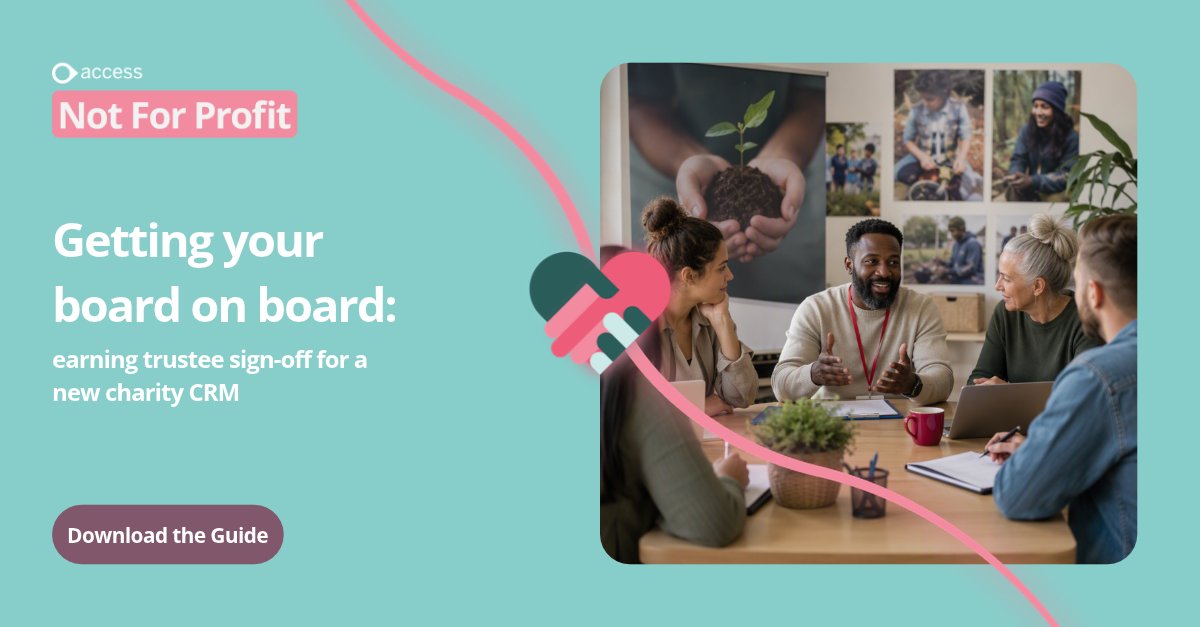 AccessNFP's tweet photo. Need to convince your board it’s time for a new CRM?

Our guide covers the questions trustees will ask and how to build your case.

👉 Get the guide https://t.co/ziegUEoEal

#CharityCRM #CharityTechnology #Fundraising https://t.co/vGAqC84jtw
