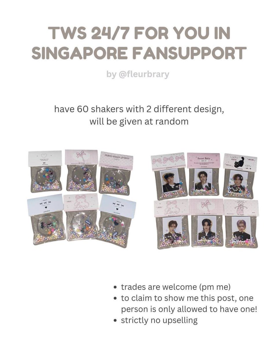 gyulriaa's tweet photo. TWS 24/7 FOR YOU IN SG FANSUPPORT 

join my tele channel for location updates! (https://t.co/L0KldTxkMH)

location: expo arena
time: 1230pm

🤍 to claim do show me this post, one person is only allowed to have one!

#TWS #247FORYOU_IN_SINGAPORE #투어스 https://t.co/saCsTRg9Xw