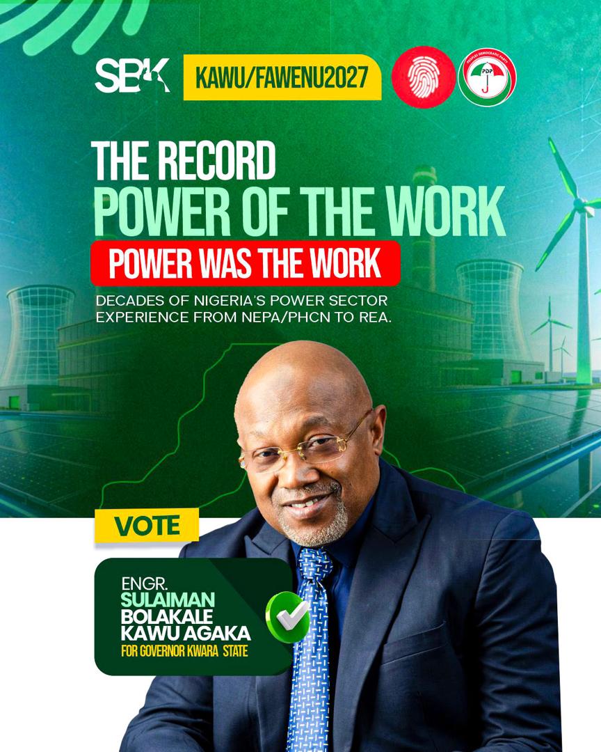 may_sidiq's tweet photo. For decades, he gave light to Nigeria.
From NEPA, to PHCN, to REA — while others slept, he kept Nigeria on.
Now, he wants to come home and give that light to his own people.

Kwara, your son is home.
Vote SBK Agaka. Let our own light us.
#SBK2027 #KawuFawenu #KawuFawenu2027 https://t.co/Tkmmml0Q1b