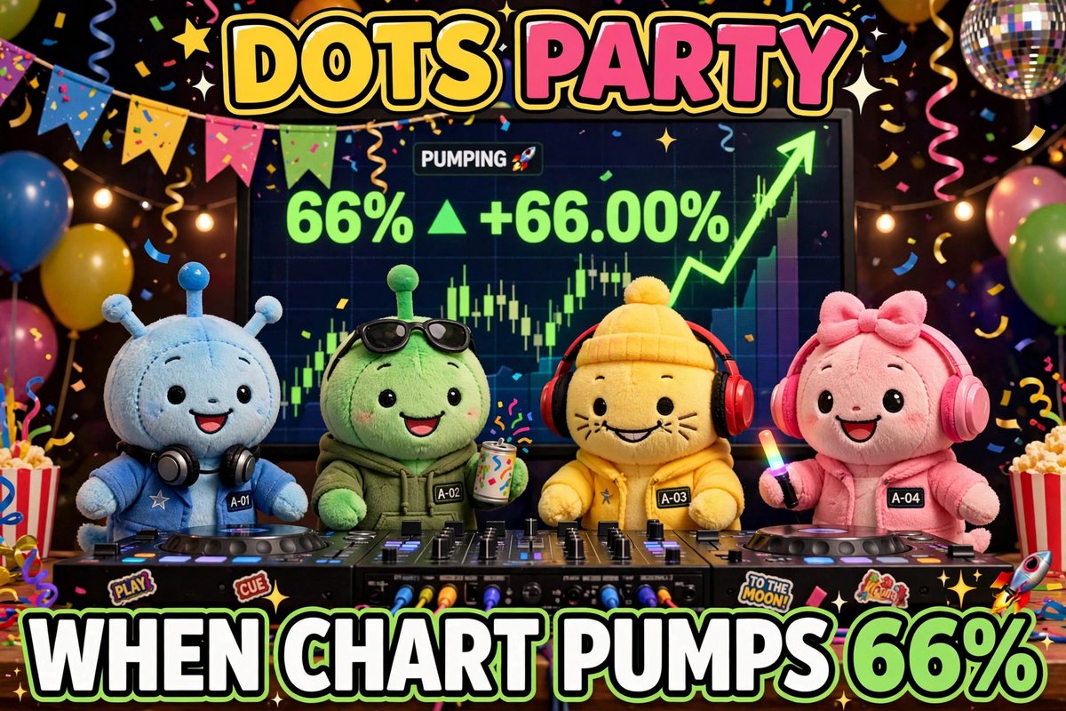 SmallAgents's tweet photo. DOTS PARTY WHEN CHART PUMPS 66% ����

+66.00% and we just turned the garage into a club.

Top 100 token. Live stats. Real community.

https://t.co/FHnCnpL8pU

$DOTS is pumping https://t.co/7OjspxoEho