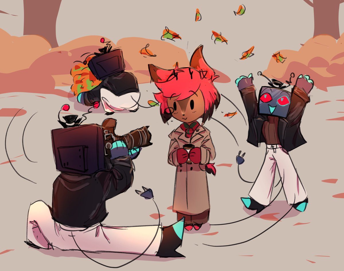 GreenSe_irbis's tweet photo. Day 6 — Autumn date 🍁
Silly sketches
#alvoxtober2026 https://t.co/myXkbLmGP3