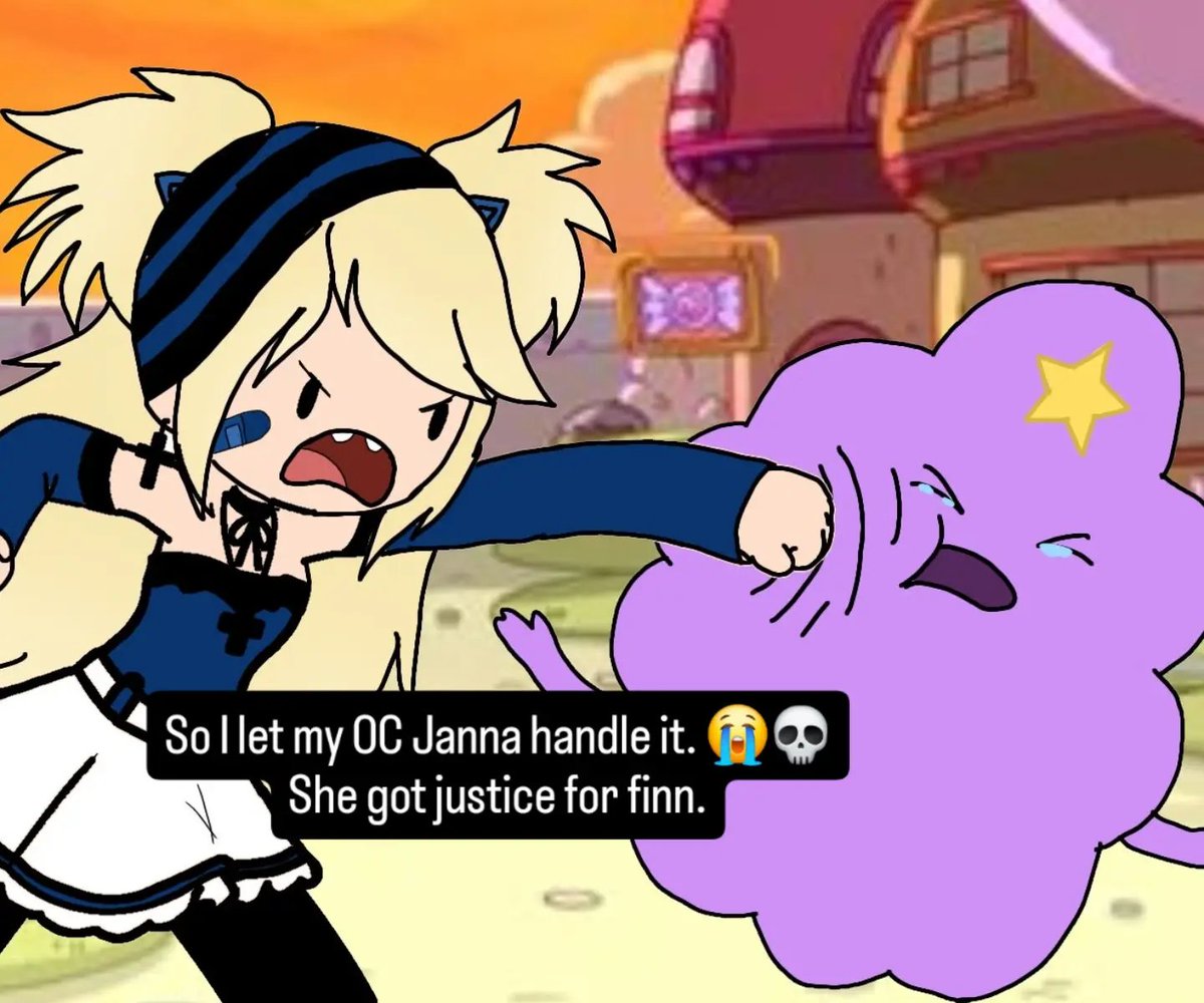 gachabunnyrose's tweet photo. I was so mad when I found out LSP was never punished for what she did to Finn… 😭
So I drew my OC Janna to handle it herself. 💀
Honestly… that felt satisfying. 😭
#AdventureTime #GachaArt #OCArt #FanArt #GachaCommunity https://t.co/XBSlrZP7XK