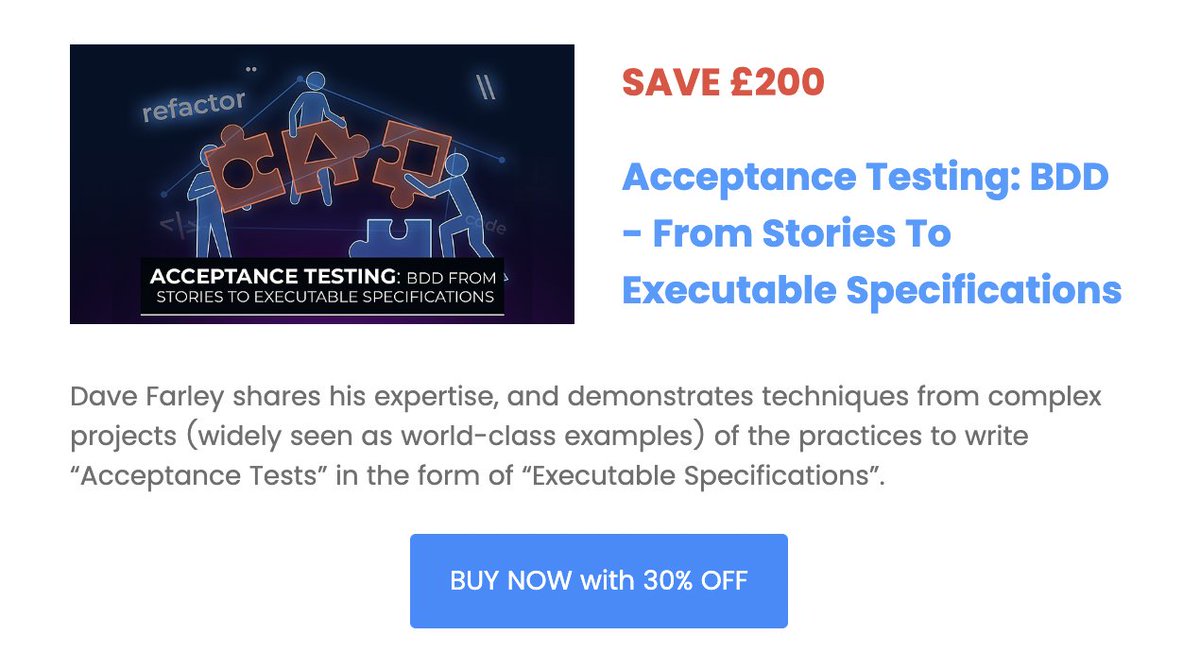 davefarley77's tweet photo. Mastering ATDD &amp; BDD shows you how to define value clearly, collaborate more effectively, and build automated, executable specifications that drive development.

This course is built for teams who want to start delivering with clarity and confidence.

FIND OUT MORE 👇 https://t.co/JNWifQuFWd