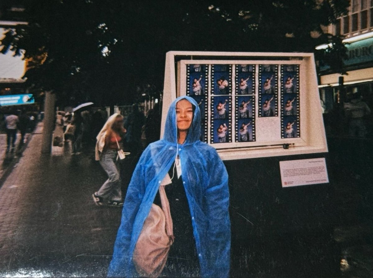 HanniPopBase's tweet photo. “Raincoat time.” https://t.co/BtNd8y1aWo