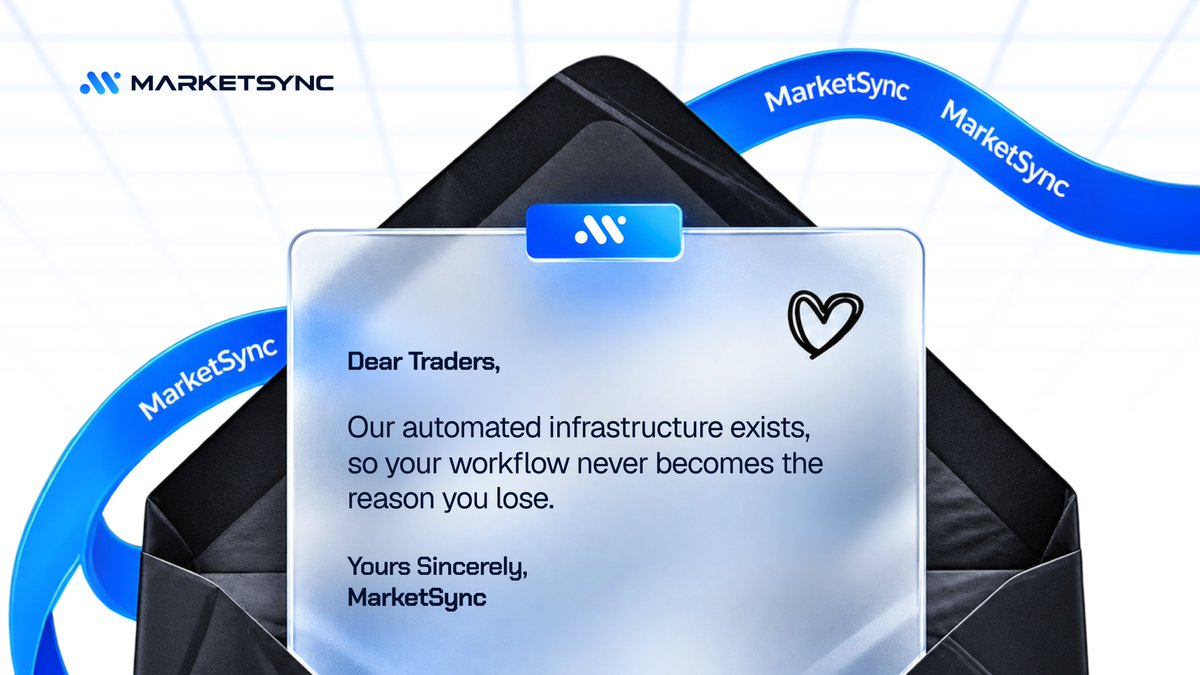 MarketSync_'s tweet photo. To every trader managing signals, accounts, and risk manually,

You're working too hard for your workflow to be the thing letting you down.

MarketSync exists to change that.

Your signals. Your rules. Your accounts. Fully supported.

We're with you. 🤝 https://t.co/M2I1u8kH5k